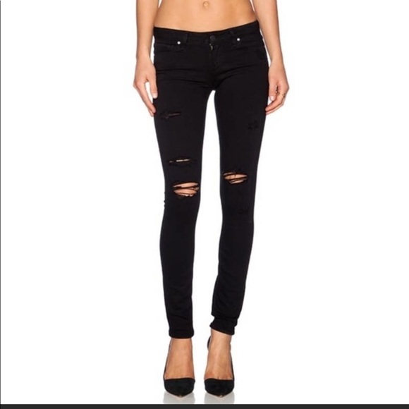 PAIGE Denim - Paige Verdugo Cropped Raw Hem Distressed Skinny